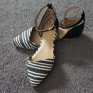 Mix No. 6 Helena Navy/White Flats 6